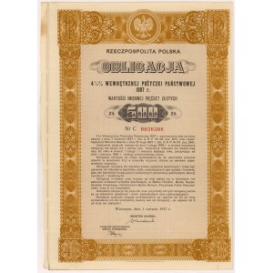 4.5% Poż. Wewnętrzna 1937, Obligacja na 500 zł - seria C