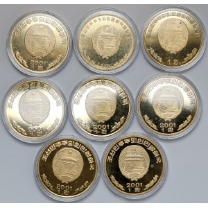 Sport - Korea Północna, zestaw monet (8szt)