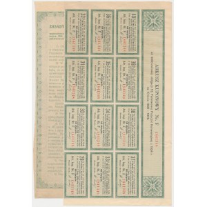 5% Fire. Conversion 1926, Bond for 2,000 zloty - with coupon sheet