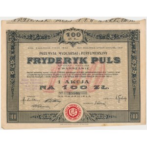 Soap and Perfume Industry FRYDERYK PULS, PLN 100.