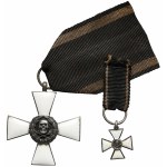 General Bulak-Balachowicz Ochot Armee, Tapferkeitskreuz mit Miniatur und Zertifikat
