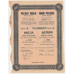 Polnische Radio-Aktiengesellschaft, PLN 100 1926