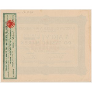 Dampfziegelei in Piaski, Em.1, 5x 1.000 mkp 1923