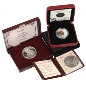 USA, Australia and Canada, silver coins (3pcs)