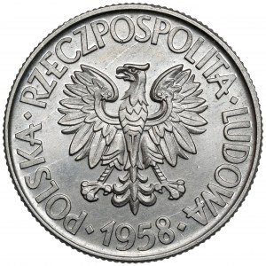 Próba ALUMINIUM 10 złotych 1958 Klucz i koło zębate