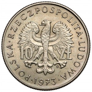 MIEDZIONIKIEL 10 zloty sample 1973, 200 years of KEN - a small kagome