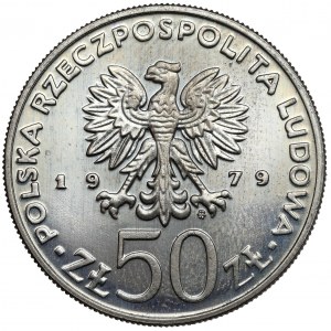 Próba MIEDZIONIKIEL 50 złotych 1979 Mieszko I - popiersie