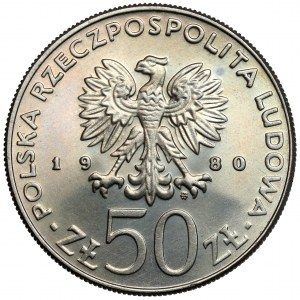 MIEDZIONIKIEL 50 zloty 1980 Bolesław Chrobry - Inschrift oben