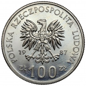Próba MIEDZIONIKIEL 100 złotych 1987 Kazimierz III Wielki