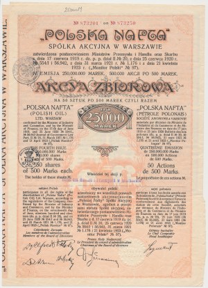 POLSKA NAFTA Spółka Akcyjna w Warszawie, 50x 500 mk