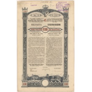 Lviv, Feuer. Königreich Galizien... 1893 Anleihe über 10.000 Kronen