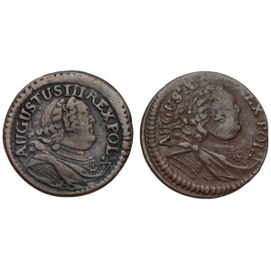 Augustus III Sas, Gubin Muscheln 1752 - A und T (2pc)