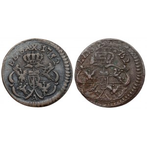 Augustus III Sas, Gubin Muscheln 1752 - A und T (2pc)