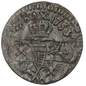 August III Sas, Szeląg Gubin 1753 - litera R/B (?)