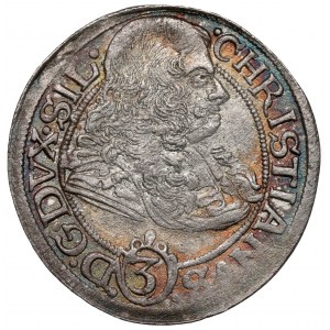 Silesia, Chrystian of Wallachia, 3 krajcary 1669 CB, Brzeg