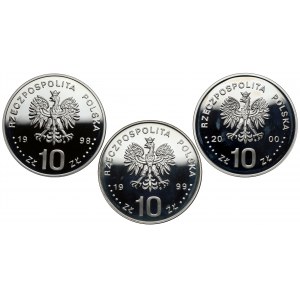 10 złotych 1998-2000 - półpostacie królów