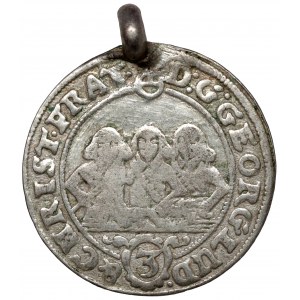 Śląsk, Trzej Bracia, 3 krajcary 1656, Brzeg - zawieszka