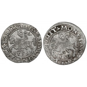 Zygmunt II August, Półgrosz Wilno 1559 i 1560 - A bez belek (2szt)