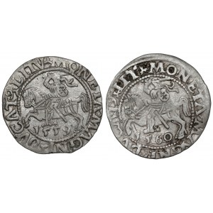 Sigismund II Augustus, Half-penny Vilnius 1559 and 1560 - A without beams (2pcs)