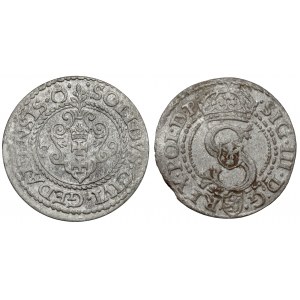Batory i Zygmunt III, Szelągi Gdańsk 1579 i Malbork 1592 (2szt)