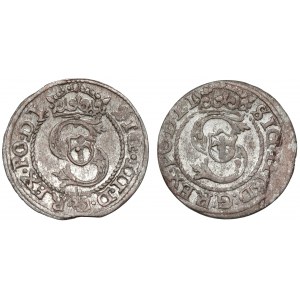 Sigismund III Vasa, Riga shells 1589 and 1596 (2pc)