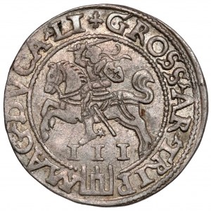 Zygmunt II August, Trojak Wilno 1562 - duża Pogoń - B.ŁADNY