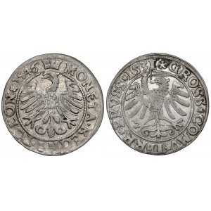 Zygmunt I Stary, Grosz Kraków 1546 ST i Toruń 1531, zestaw (2szt)