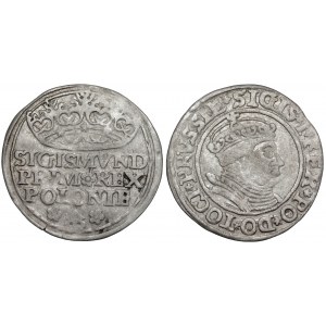 Sigismund I the Old, Cracow 1529 and Toruń 1535 pennies, set (2pcs)
