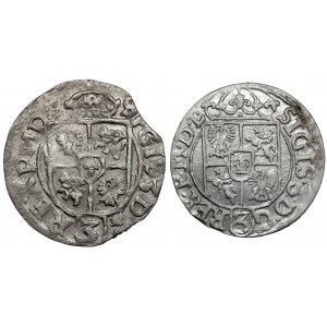 Sigismund III. Wasa, Halbspur Bromberg 1614 und 1627, Satz (2 Stück)