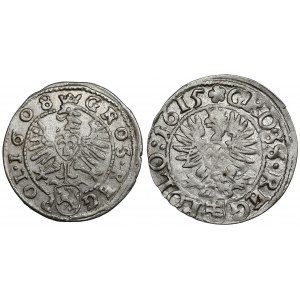 Zygmunt III Waza, Grosz Kraków 1608 i 1615, w tym rzadki (2szt)