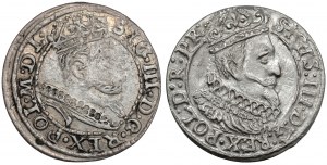 Zygmunt III Waza, Grosz Kraków 1607 i Grosz Kraków 1626, zestaw (2szt)