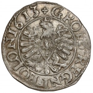 Sigismund III. Wasa, Bromberger Pfennig 1613 - Porträt - selten