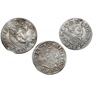 Sigismund III Vasa, set of trojaks 1589-1623, set (3pcs)