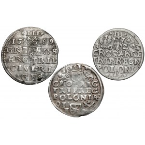 Sigismund III Vasa, set of trojaks 1589-1623, set (3pcs)