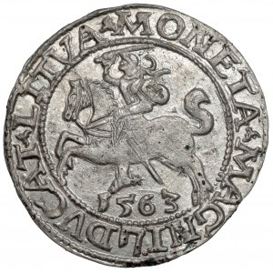 Sigismund II Augustus, Vilnius 1563 half-penny - with D*G