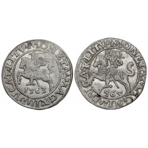Sigismund II Augustus, Vilnius 1563 and 1565 half-penny (2pcs)