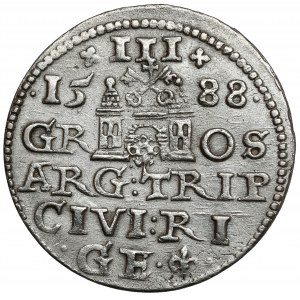 Sigismund III. Vasa, Troika Riga 1588 - großer Kopf
