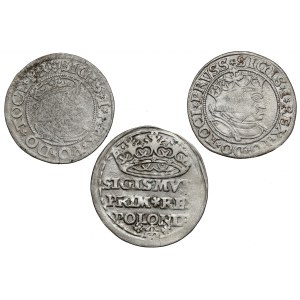 Sigismund I the Old, Pennies 1527-1533, set (3pcs)