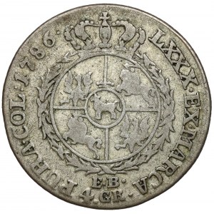 Poniatowski, Złotówka 1786 EB - przejściowa