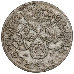 Jan II Kazimierz, Szóstak Kraków 1663 AT - bez obwódek