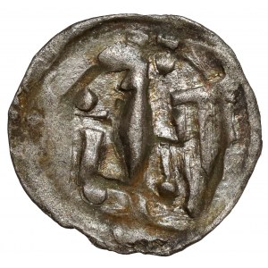 Ladislaus II Jagiello, Cracow denarius - double cross - points