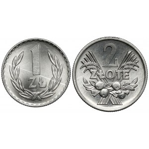 1 i 2 złote 1971, zestaw (2szt)