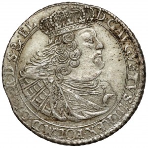 August III Sas, Ort Gdansk 1760 - denomination above the wreath