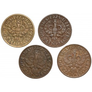 5 pennies 1923-1936, set (4pcs)