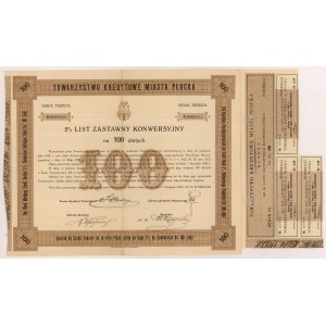 Plock, TKM, Conversion Pledge Letter 100 PLN 1930