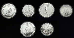 Norwegia, srebrne monety Olimpiada Lillehammer 1994