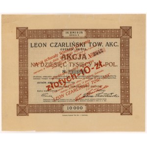 LEON CZARLIŃSKI Tow. Akc., 10.000 mkp / 10 zł 1923