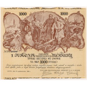 MERKURY Industrial Works, 1,000 mkp 1921
