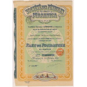 Mraźnica, Societe des Petroles de Mraźnica, 6,000x 500 fr 1919