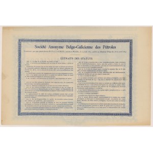 Societe Anonyme Belge-Galicienne des Petroles, Vorzugsaktie auf 500 FB 1897